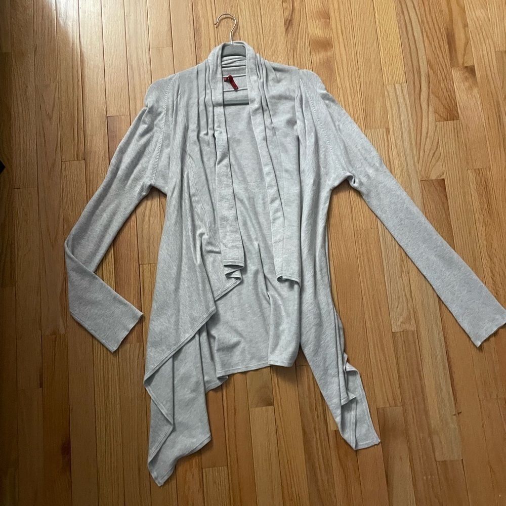Red Light Grey High Low Cardigan Size Large